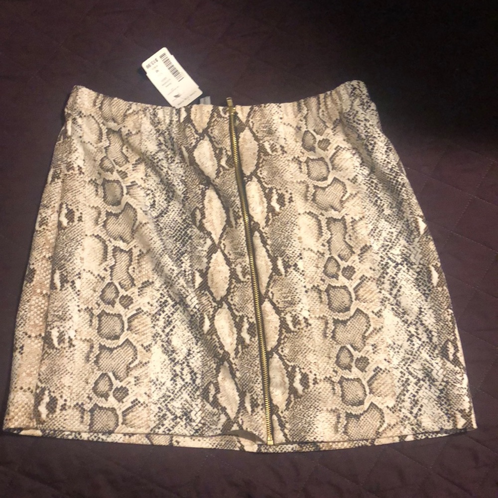 Faux snake skin skirt
